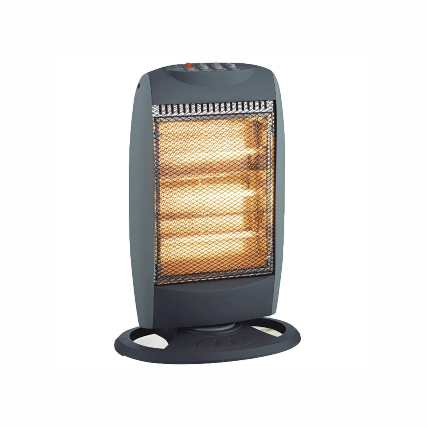1200W Portable Halogen Heater Instant Heat With 3 Settings Oscillating Function