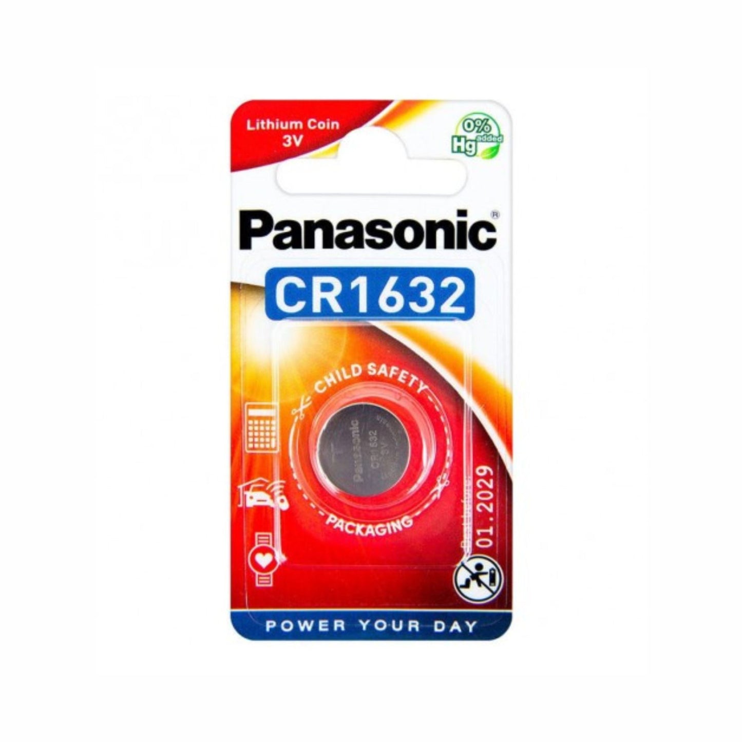 Panasonic Lithium Battery CR1632, perfect for watches