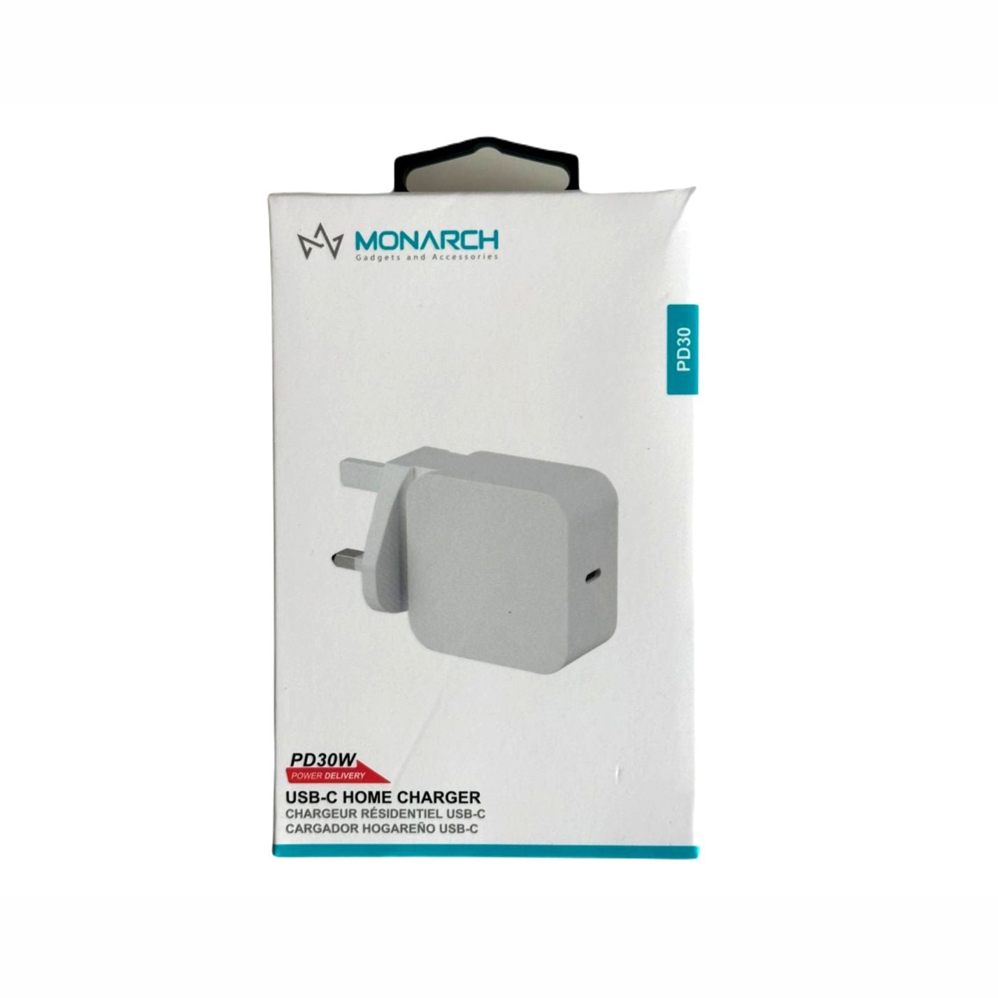 Monarch 30W USB-C PD Home Charger with 1 year warranty