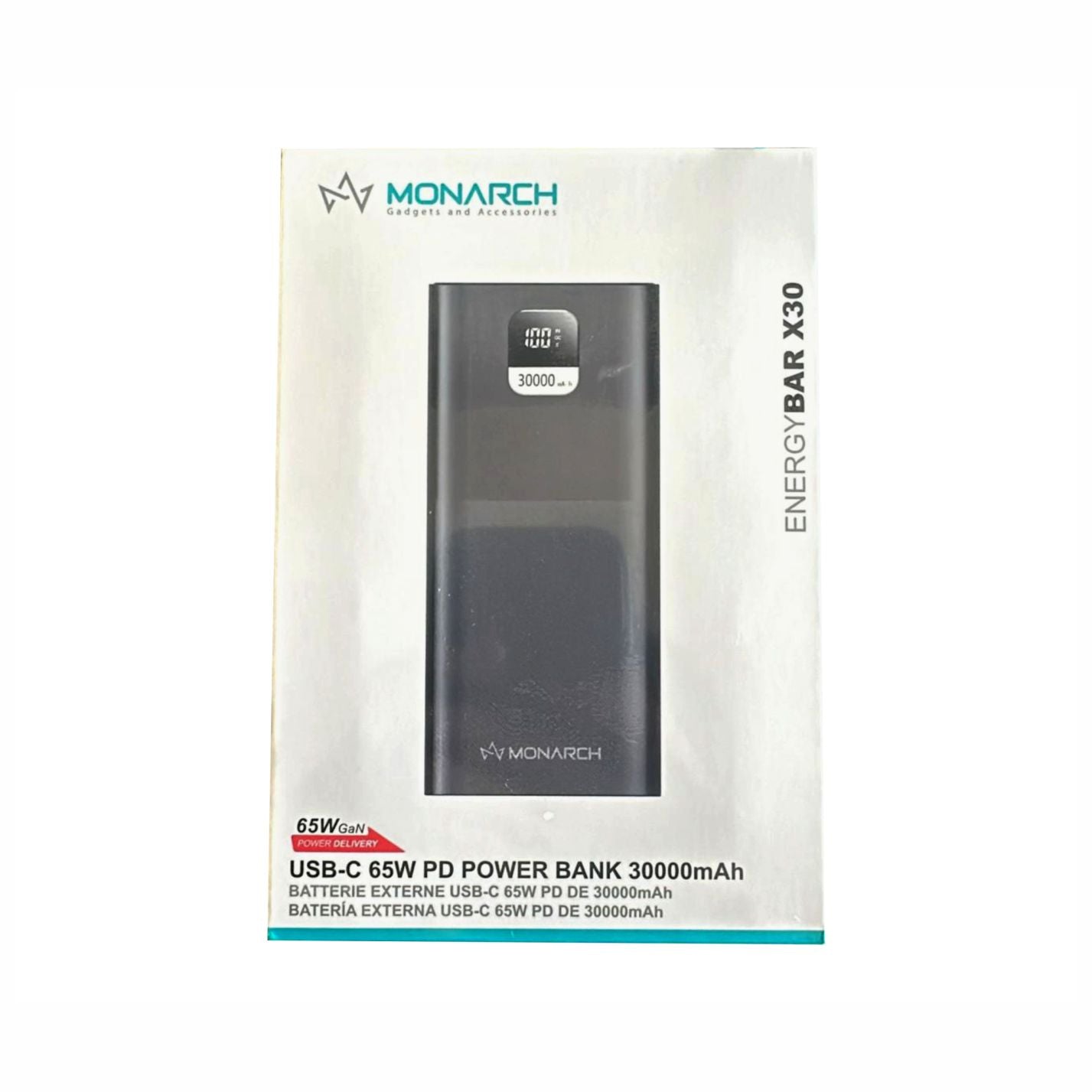 Monarch USB-C 65W fast Power Bank 30000MAH