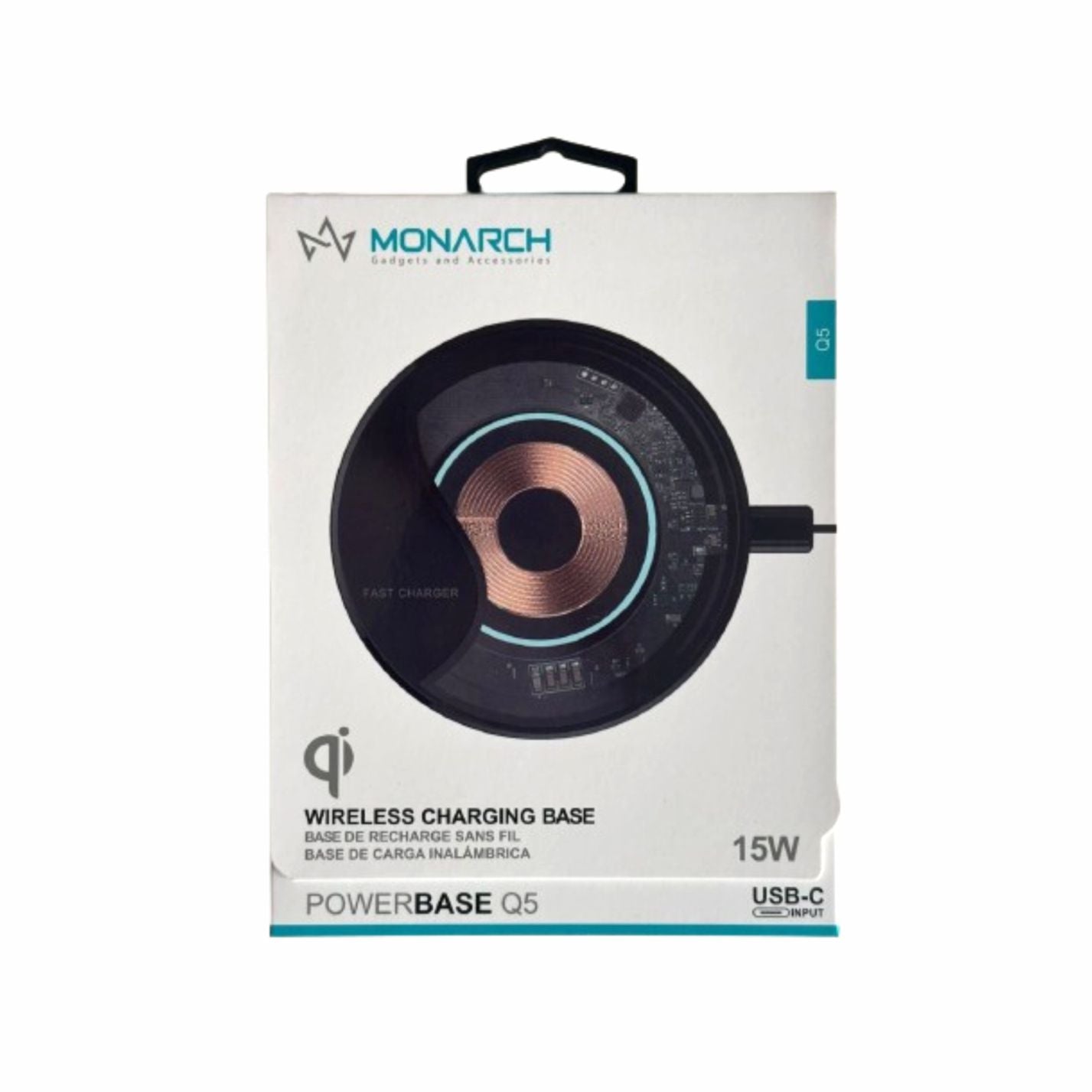 Monarch Wireless Charging Pad Powerbase Q1 BLACK 15w