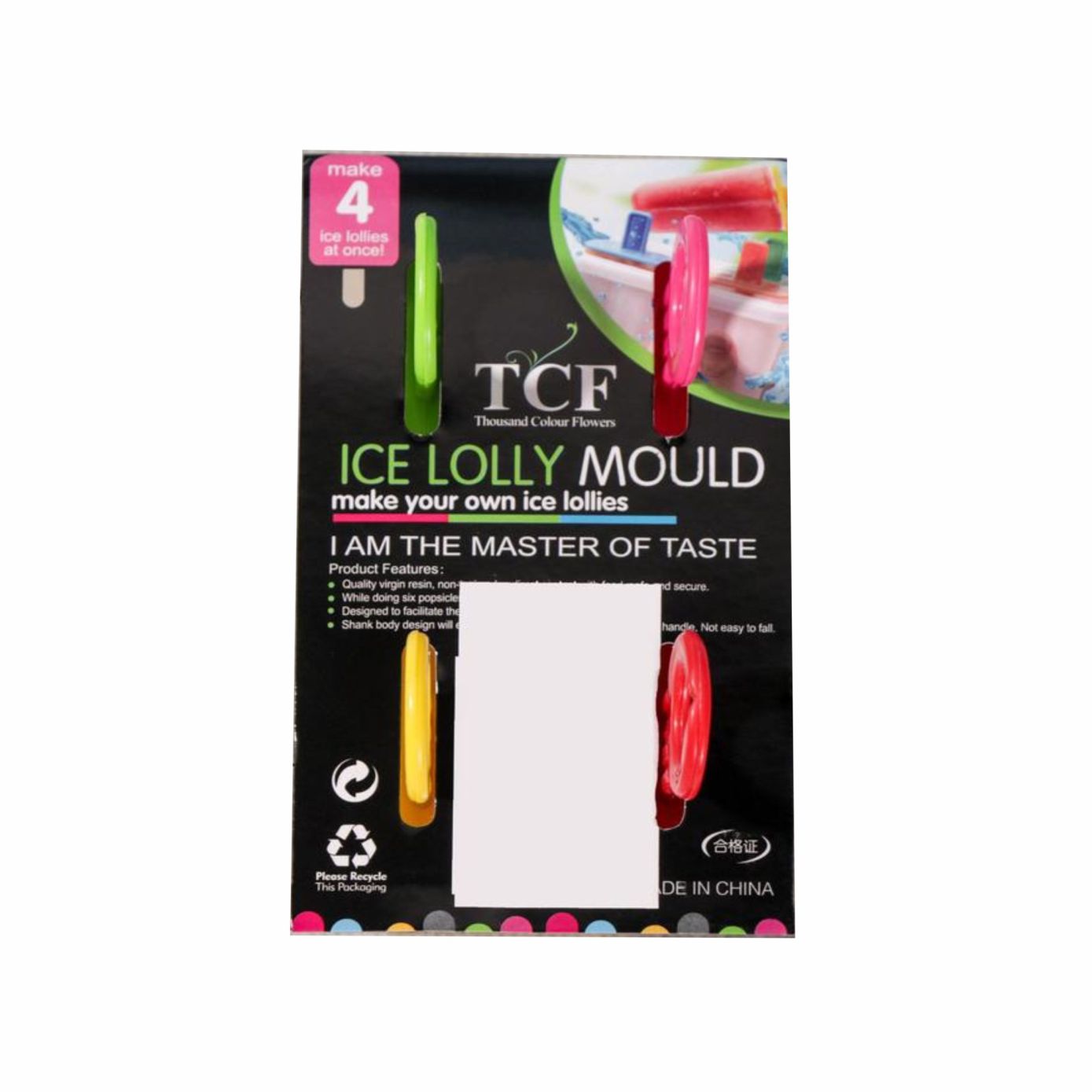 TCF Ice Lolly Mould 4 Ice lollies at once, make your ice lollies