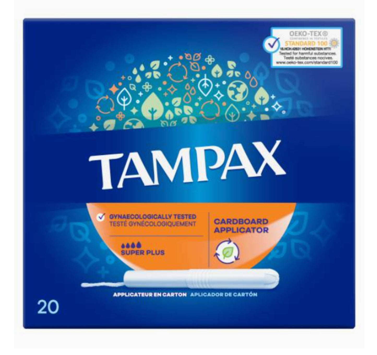 Tampax Compak Super Plus Tampons Applicator x18