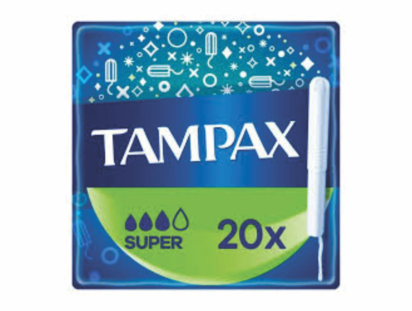 Tampax Super Tampons Applicator Cardboard x20