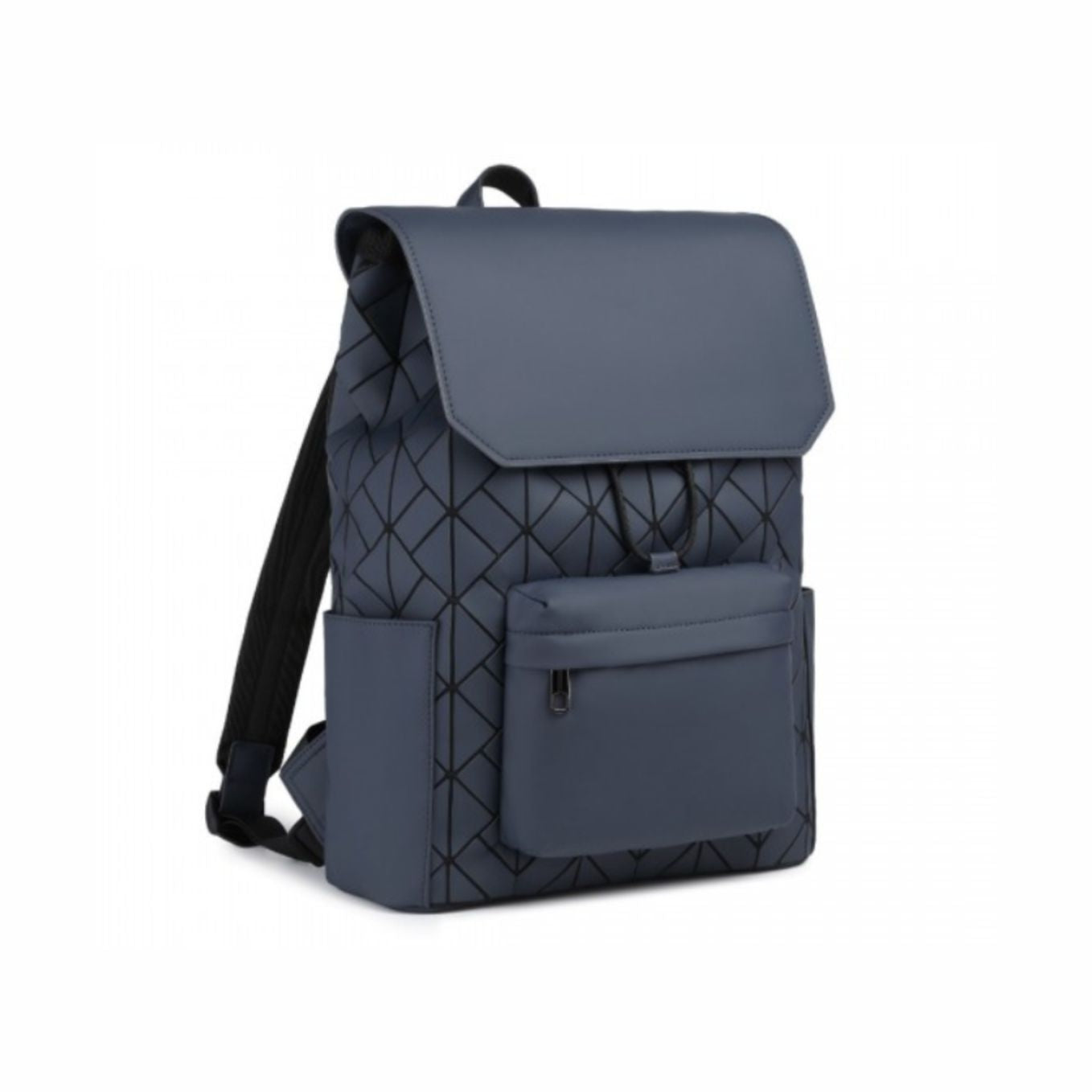 ET2417 - Kono Water-Resistant Urban Geometric Backpack With Laptop Compartment - Blue