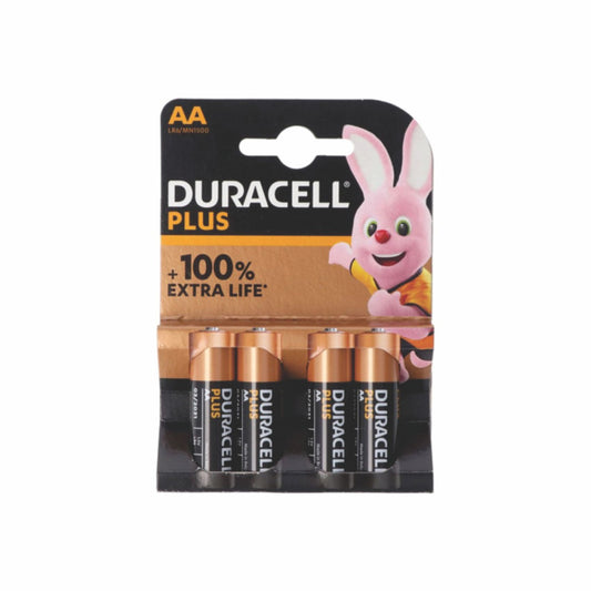 Duracell AA 1.5V pack of 4 batteries, providing long-lasting and reliable power